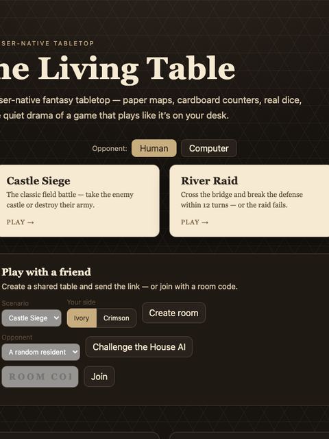 The Living Table screenshot
